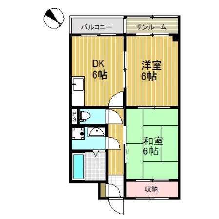 ソナチネ大町の物件間取画像